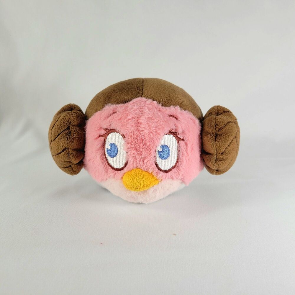 Angry Birds Star Wars Princess Leia Plush 5" Pink Bird 2012 Stuffed Animal